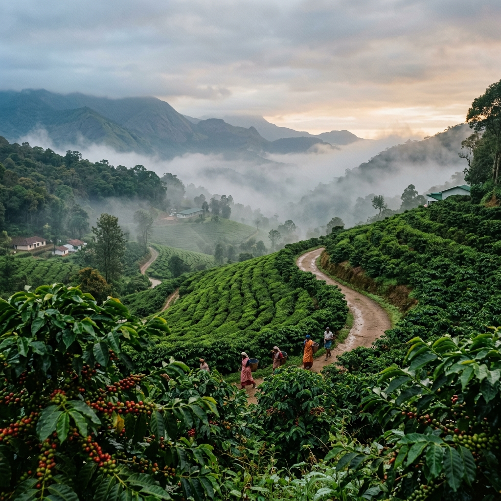A coffee farm in the highlands of Southern India