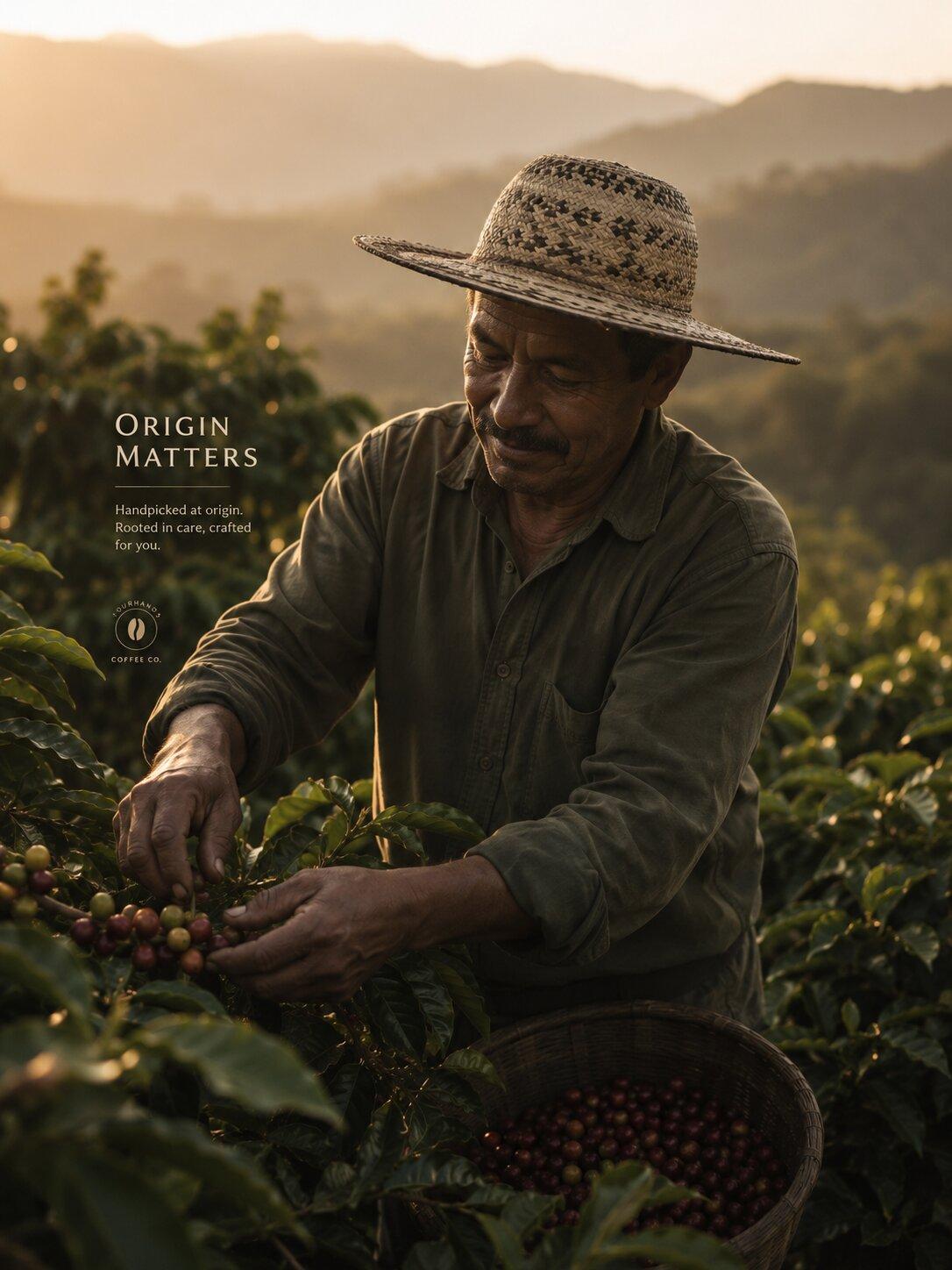 A coffee farmer at work in the highlands of Southern India
